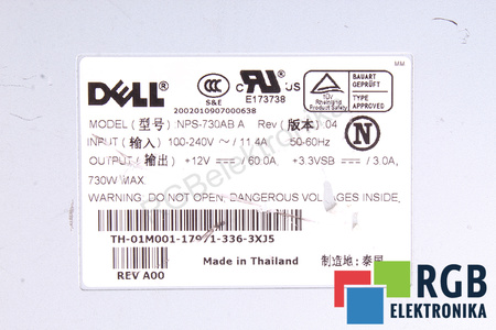 NPS-730AB DELL POUR PIÈCES