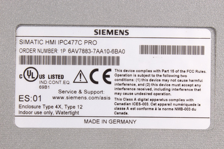 6AV7883-7AA10-6BA0 SIEMENS SIMATIC HMI IPC477C PRO