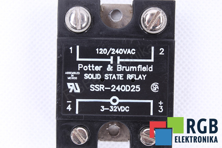 SSR-240D25 POTTER&BRUMFIELD 120/240VAC 3-32VDC RELAIS