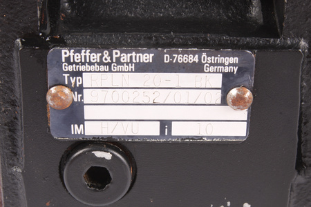 RPLN20-1BK PFEFFER&PARTNER I=10 RÉDUCTEUR