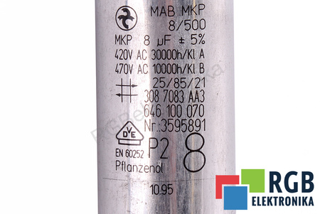 CONDENSATEUR MAB MKP8/500 HYDRA 8UF