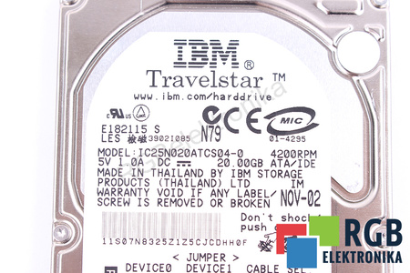 IC25N020ATCS04-0 IBM TRAVELSTAR 20GB IDE 2.5"