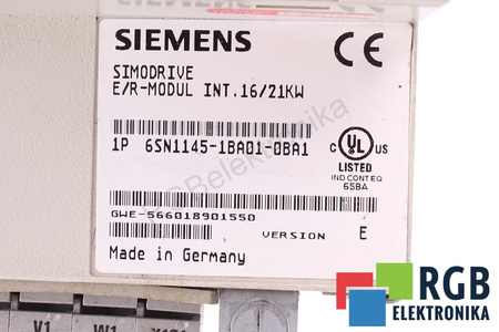 6SN1145-1BA01-0BA1 SIEMENS SIMODRIVE 611 VERSION E E/R-MODUL INT.