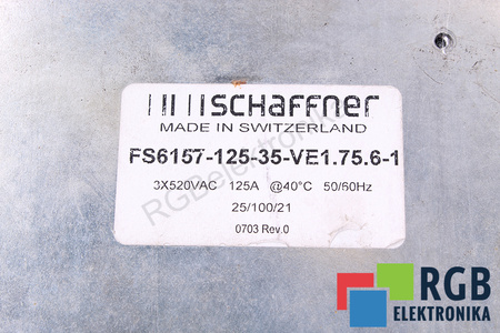 FS6157-125-35-VE1.75.6-1 SCHAFFNER FS6157-125-35 FILTRE