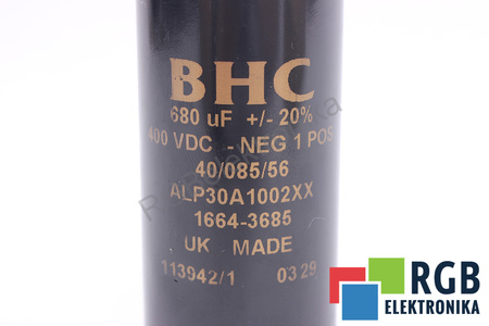 CONDENSATEUR ALP30A1002XX BHC COMPONENTS LTD 680UF, 400VDC