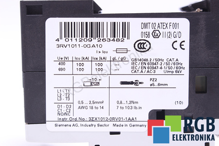 3RV1011-0GA10 SIEMENS SIRIUS