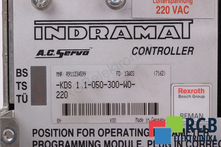 KDS1.1-050-300-W0-220 INDRAMAT R911234599 AC SERVO CONTROLLER