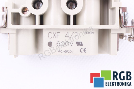 FICHE RECTANGULAIRE FEMELLE CXF4/2 ILME 600V, 80A-660V, 16A-400V, 6PIN