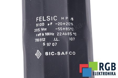 CONDENSATEUR FELSIC 9100UF SIC-SAFCO 9100UF, 385V