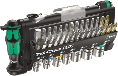 JEU D’OUTILS COMPACT POUR UTILISATION MANUELLE ET SUR MACHINE 05056490001 WERA TOOL-CHECK PLUS