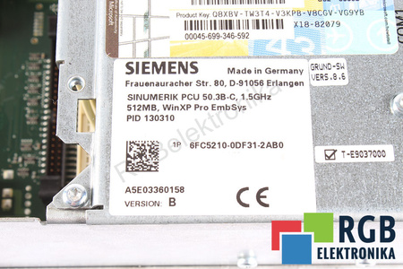 6FC5210-0DF31-2AB0 SIEMENS SINUMERIK PCU 50.3B-C VERSION B