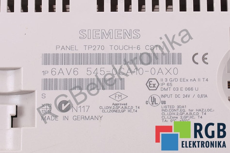 6AV6545-0CA10-0AX0 SIEMENS SIMATIC TOUCH PANEL TP270 6 CSTN
