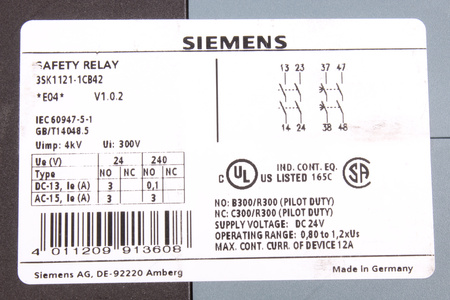 3SK1121-1CB42 SIEMENS SIRIUS RELAIS DE SÉCURITÉ