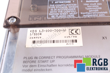 KDS1.3-100-300-W1/S104 INDRAMAT AC SERVO CONTROLLER