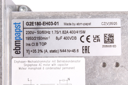 G2E180EH0301 EBM PAPST G2E180-EH03-01 230V, 261MM, 125MM, 283MM VENTILATEUR