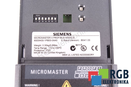 6SE6400-1PB00-0AA0 SIEMENS MICROMASTER 4 POUR PIÈCES