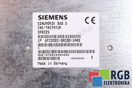6FC5203-0AC00-1AA0 SIEMENS SINUMERIK OP032S VERSION E CLAVIER