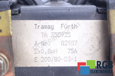 TA355925 TRAMAG A.NR. 82987 E200/80-D3-1 FILTRE D’INDUCTANCE