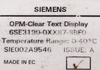 6SE3190-0XX87-8BF0 SIEMENS CLEAR TEXT DISPLAY PANNEAU DE CONTRÔLE ET DE COMMANDE