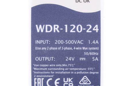 WDR-120-24 MEAN WELL DIN AC/DC ALIMENTATION