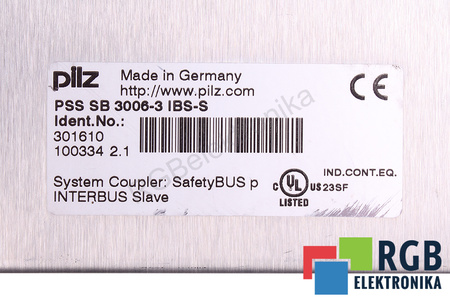 PSSSB3006-3IBS-S PILZ 301610