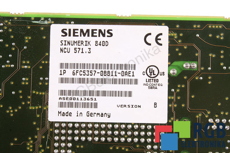 6FC5357-0BB11-0AE1 SIEMENS VERSION B SINUMERIK 840D NCU 571.3