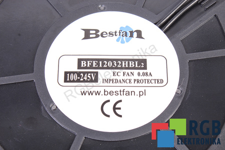 QEC12032BL BESTFAN 120X120X32MM, 230V, 0.08A VENTILATEUR