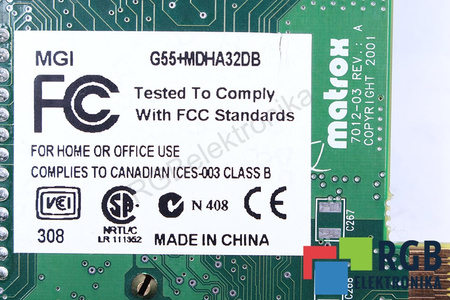 G55+MDHA32DB GE YOKOGAWA MEDICAL SYSTEMS 7012-03 MATROX POUR LOGIQ7