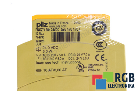 PNOZ V 30S 24VDC 3N/O 1N/C 1N/O T PILZ 774790 RELAIS DE SÉCURITÉ