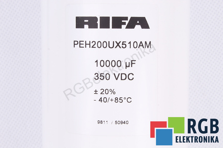 CONDENSATEUR PEH200UX510AM RIFA 10000UF, 350VDC