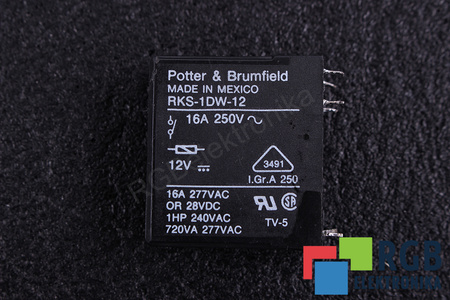 RKS-1DW-12 POTTER&BRUMFIELD 12VDC 16A 250VAC RELAIS