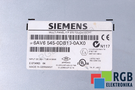 6AV6545-0DB10-0AX0 SIEMENS SIMATIC MULTI PANEL MP370 15 TFT
