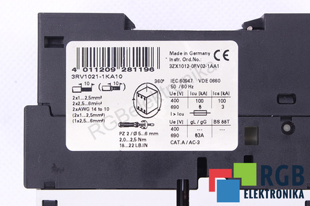 3RV1021-1KA10 SIEMENS SIRIUS SECTIONNEUR
