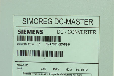6RA7081-6DV62-0 SIEMENS SIMOREG