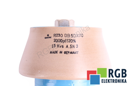 CONDENSATEUR R230 DB 50X110 DRALORIC 2000PF+-20%, 15KVS