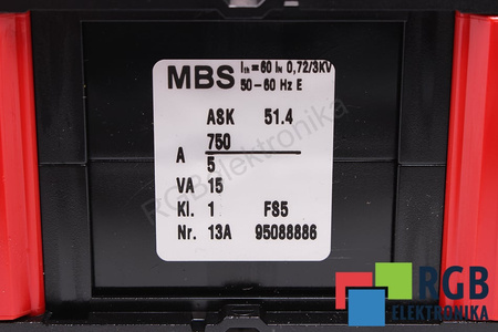 ASK51.4 MBS 750A 5A 15VA TRANSFORMATEUR DE COURANT