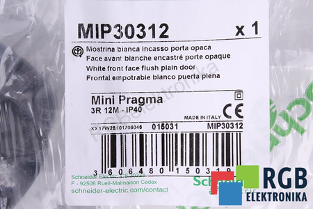 MIP30312 SCHNEIDER ELECTRIC MINI PRAGMA 3R 12M - IP40 CADRE ENCASTRÉ AVEC PORTE PLEINE