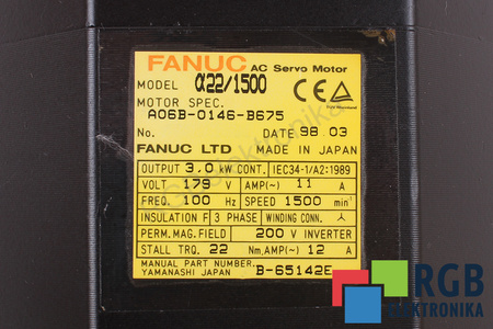 A06B-0146-B675 FANUC A22/1500