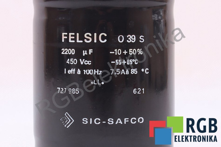 CONDENSATEUR 2200UF SIC-SAFCO FELSIC 039S 450VCC