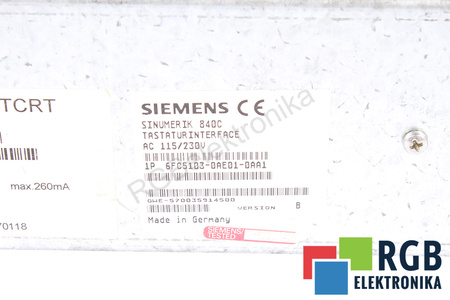 6FC5103-0AE01-0AA1 SIEMENS SINUMERIK 840C/840CE