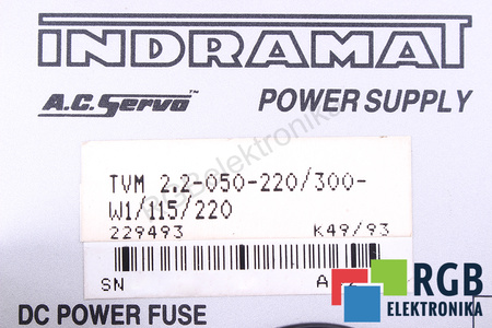 TVM2.2-050-220/300-W1/115/220 INDRAMAT R911229493 POWER SUPPLY
