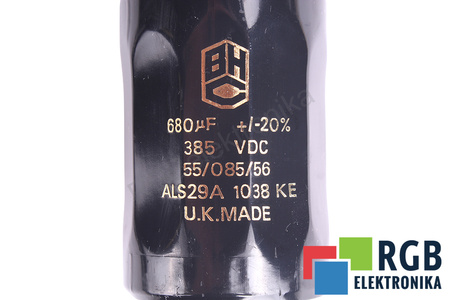CONDENSATEUR ALS29A1038KE BHC COMPONENTS LTD BHC 680UF, 385V