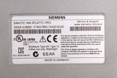 6AV7883-7AA20-6GA0 SIEMENS SIMATIC HMI IPC477C PRO