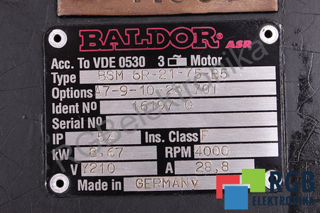BSM6R-21-75-B5 BALDOR FREIN