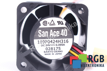 109P0424H316 SANYO DENKI SAN ACE 40 40X40X28MM, 24V VENTILATEUR