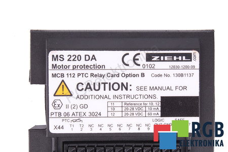 MS220DA ZIEHL ABEGG MOTOR PROTECTION