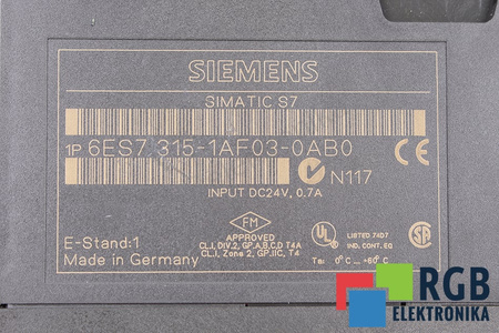 6ES7315-1AF03-0AB0 SIEMENS SIMATIC S7-300