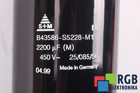 CONDENSATEUR B43586-S5228-M1 S+M 2200UF, 450VDC