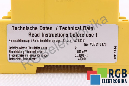 W465-A26 BENDER 630VAC 500MVA 0-1000HZ TRANSFORMATEUR DE COURANT