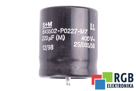 CONDENSATEUR B43502-P0227-M7 S+M 220UF, 400V